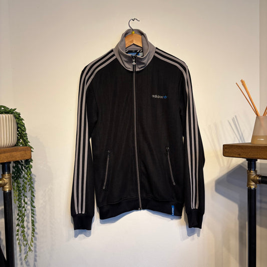 Adidas Zip Up Track Jacket Black/ Grey (Medium)