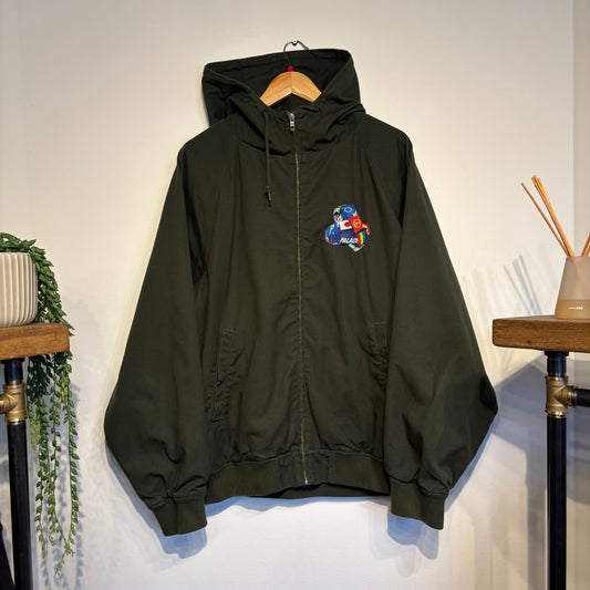 Palace SS21 Tri Flag Hooded Jacket Green (Large)