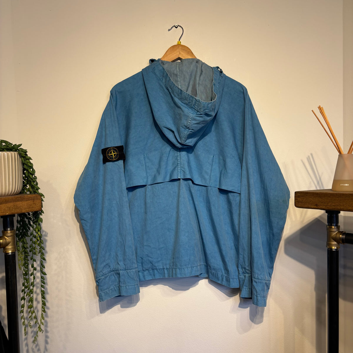 Stone Island SS04 Garment Dyed Lino Utility Jacket Blue (Medium)