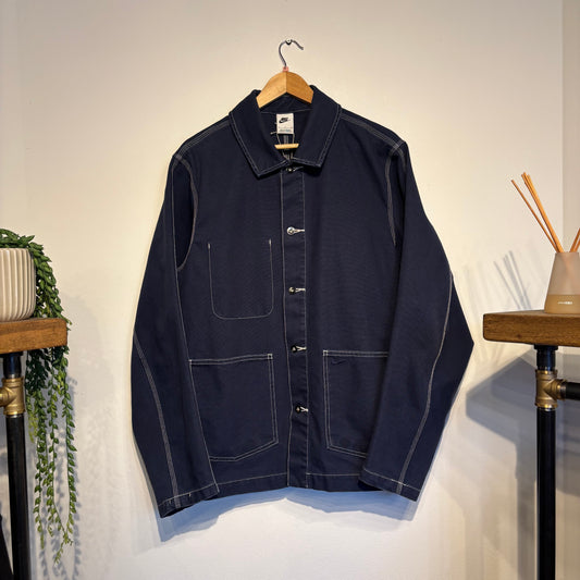 Nike Life Canvas Button Chore Jacket Navy (Small)