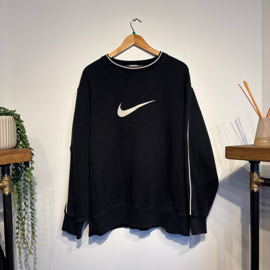 Nike Centre Swoosh Oversized Sweatshirt Black (XL)