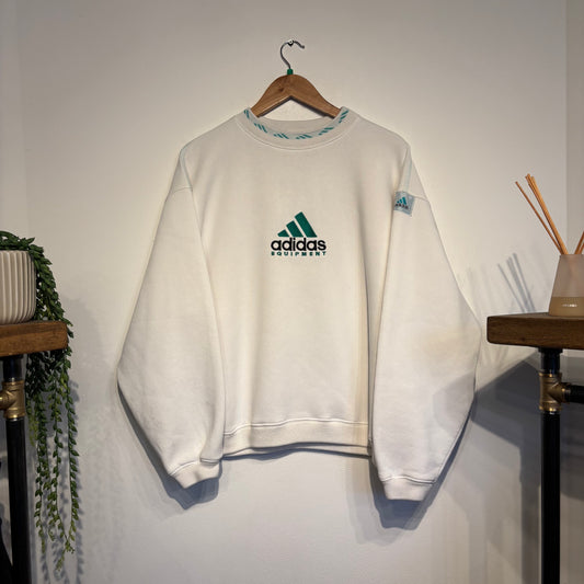 Adidas Equipment Spellout Oversized Sweatshirt White (XL)
