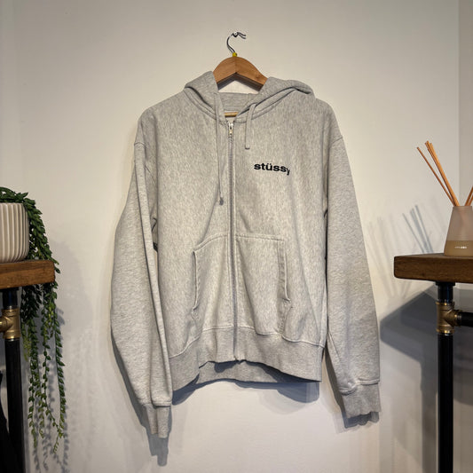 Stussy SS-Link Zip Up Hoodie Grey (Medium)