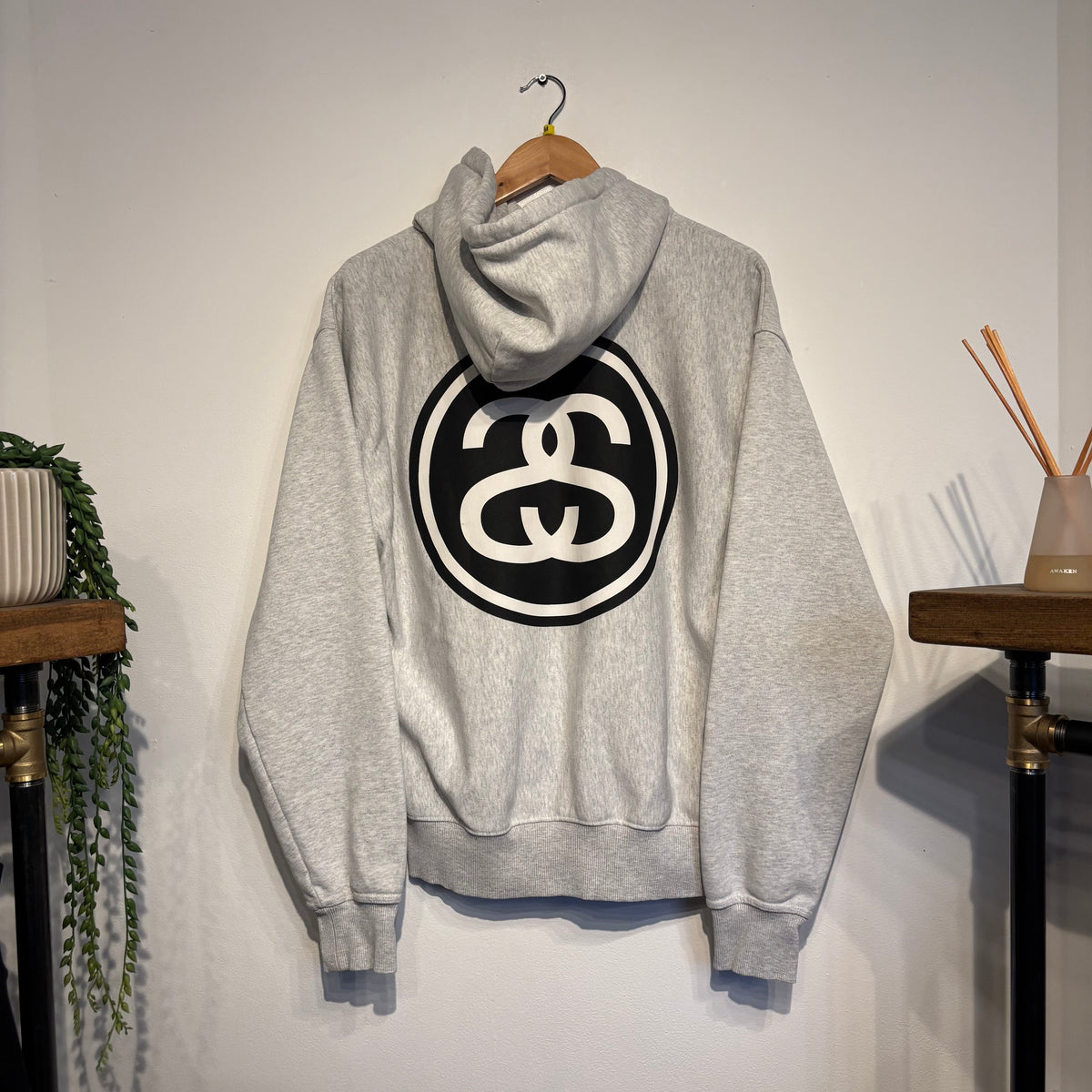 Stussy SS-Link Zip Up Hoodie Grey (Medium)