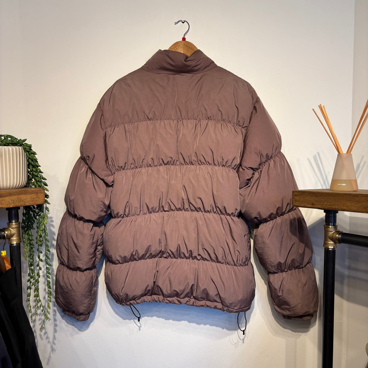 Stussy Ripstop Down Puffer Jacket Rose (Large)