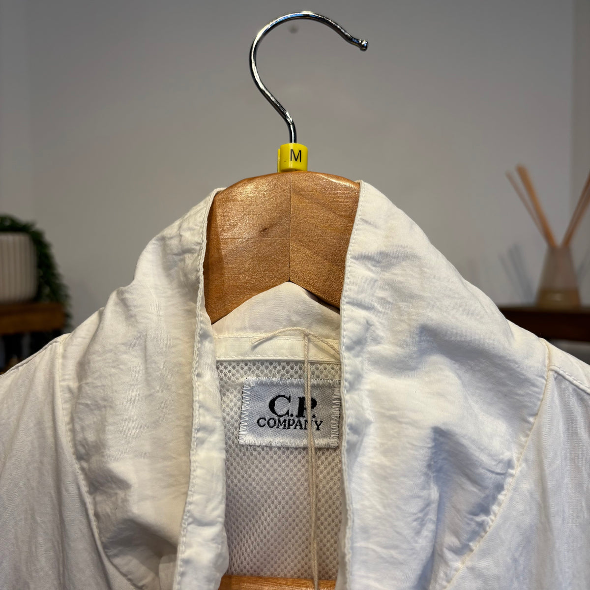 CP Company 2000s Windbreaker Bomber Jacket White (Medium)