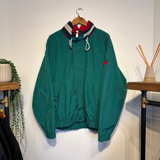 Tommy Hilfiger Oversized Windbreaker Jacket Green (Large)