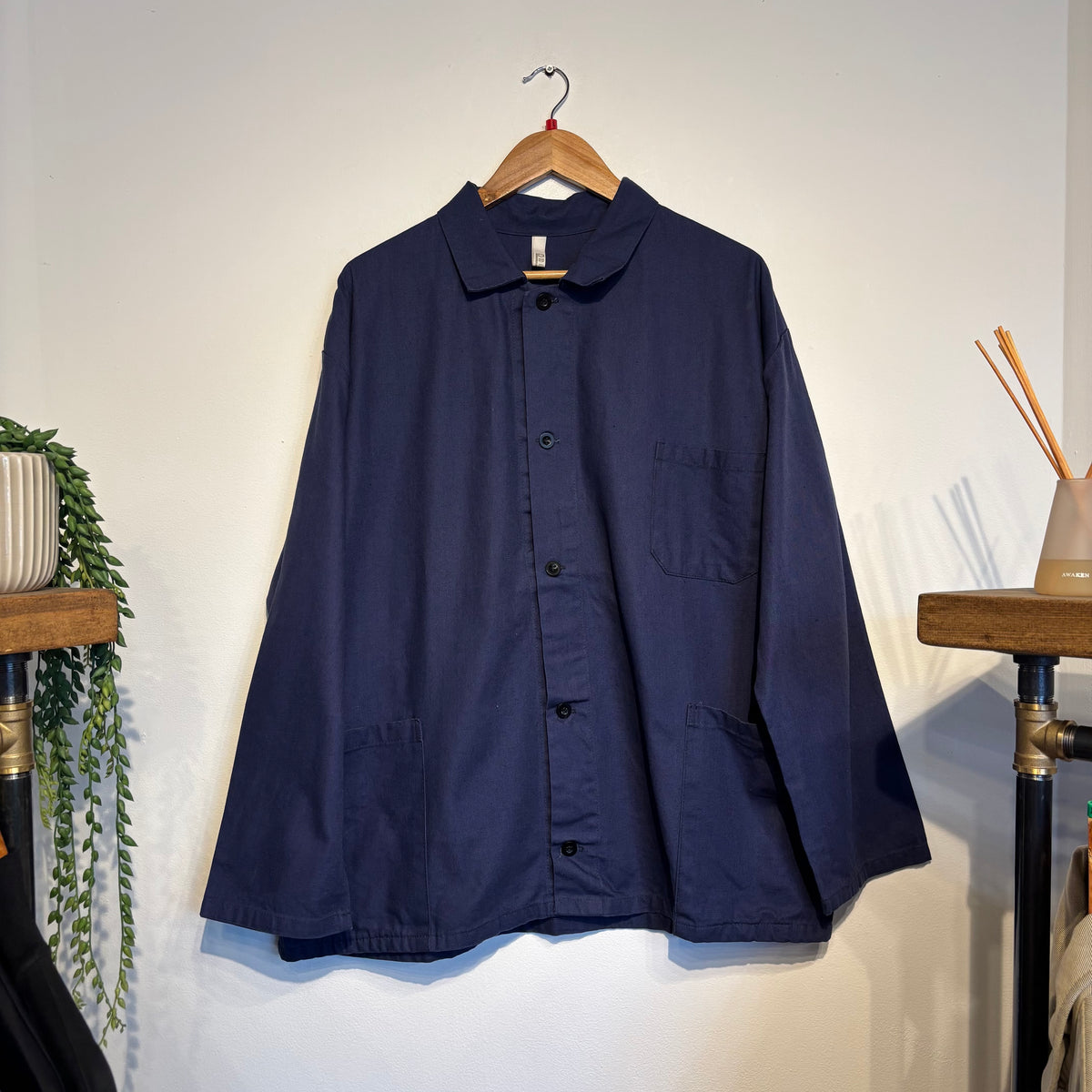 French Chore Style Work Jacket Navy (Large)