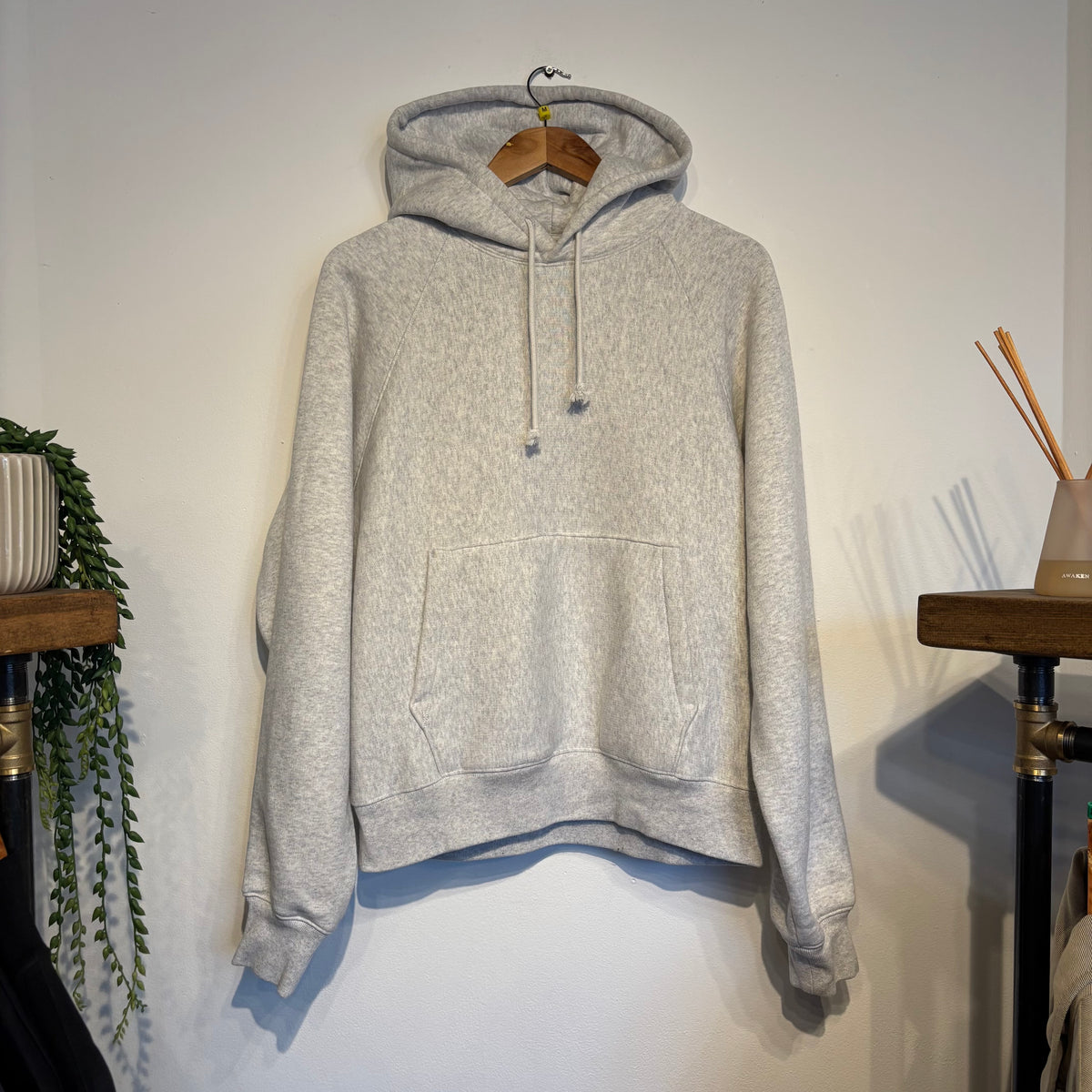 Stussy Fleece Raglan Hoodie Grey (Medium)