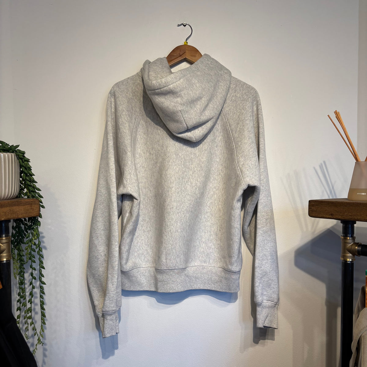 Stussy Fleece Raglan Hoodie Grey (Medium)
