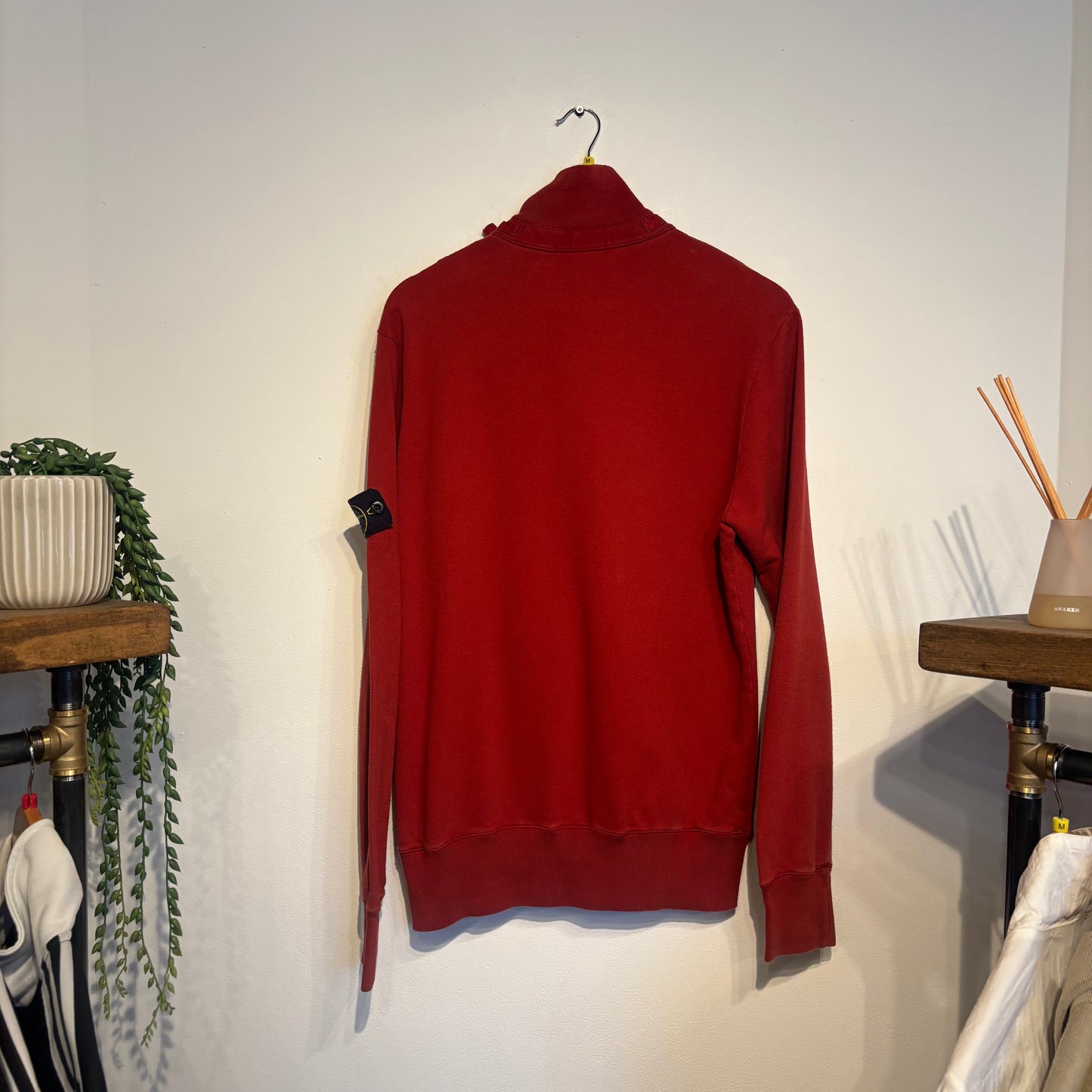 Stone Island S/S 2010 Quarter Zip Jumper Red (Medium)