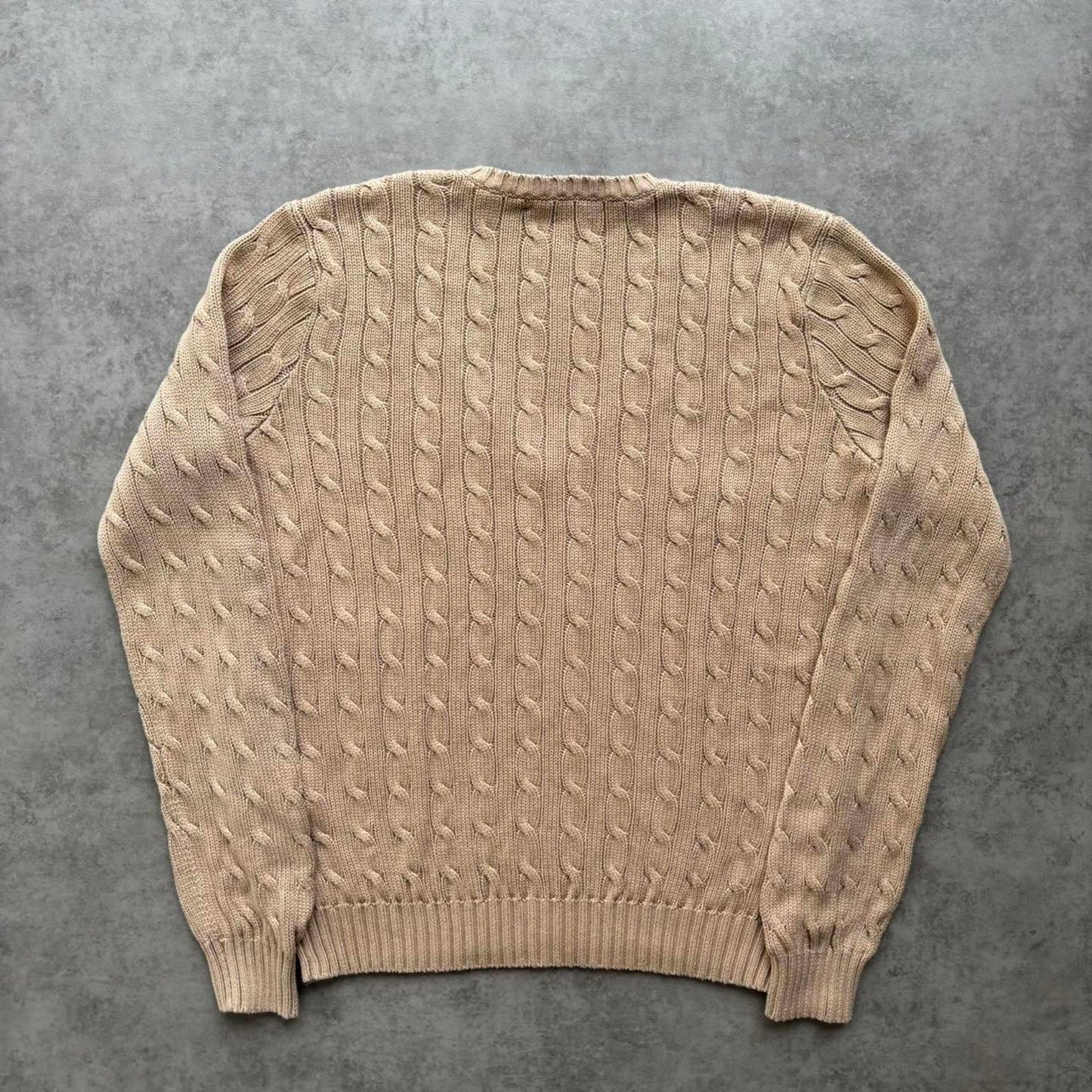 Women's Ralph Lauren Cable Knit Beige (Large)