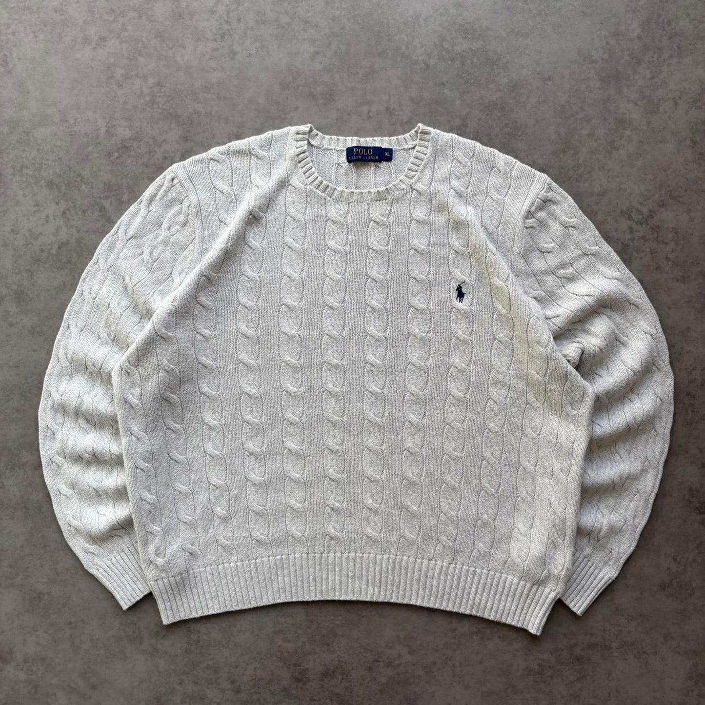 Ralph Lauren Cable Knit Grey (XL)