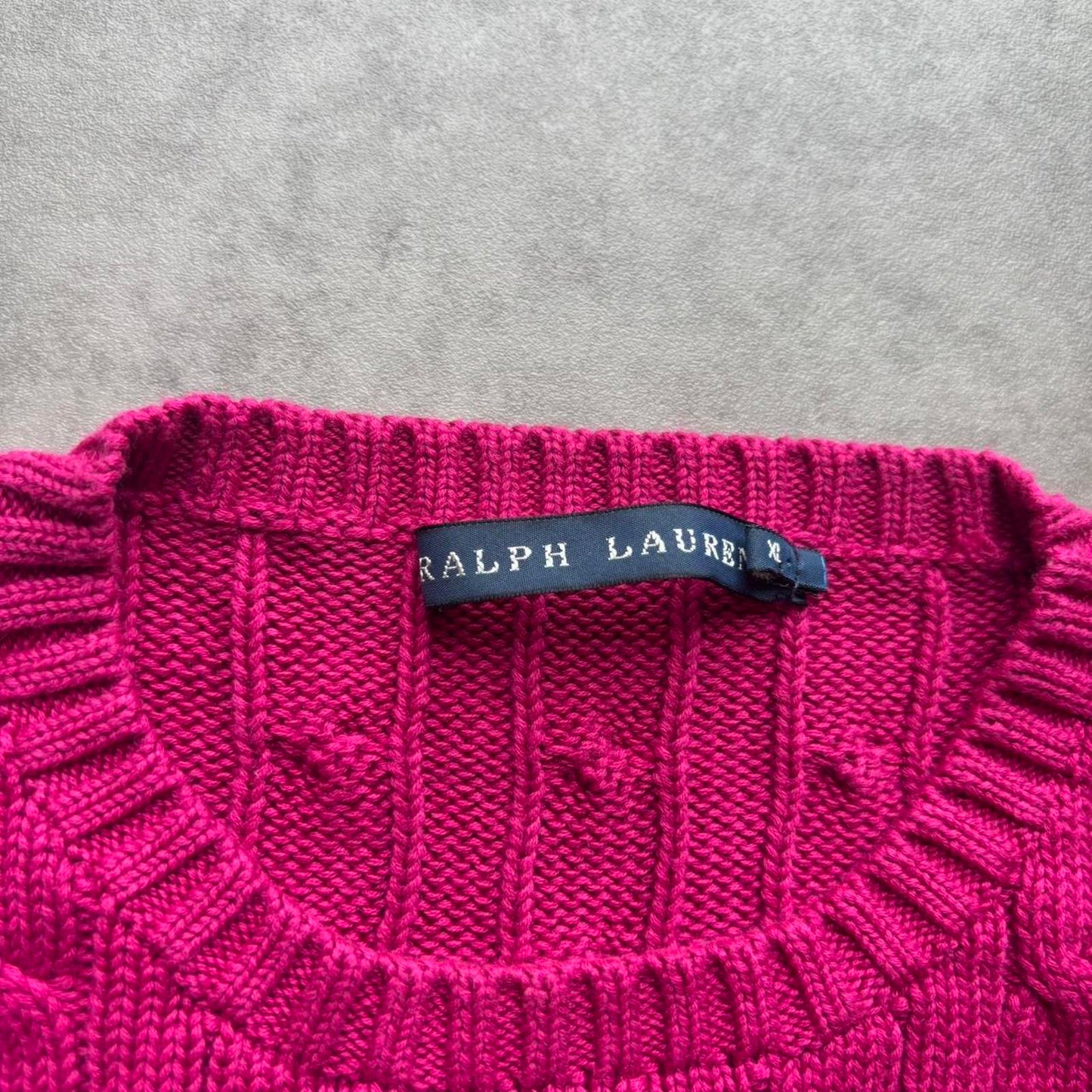 Women's Ralph Lauren Cable Knit Pink (Large)