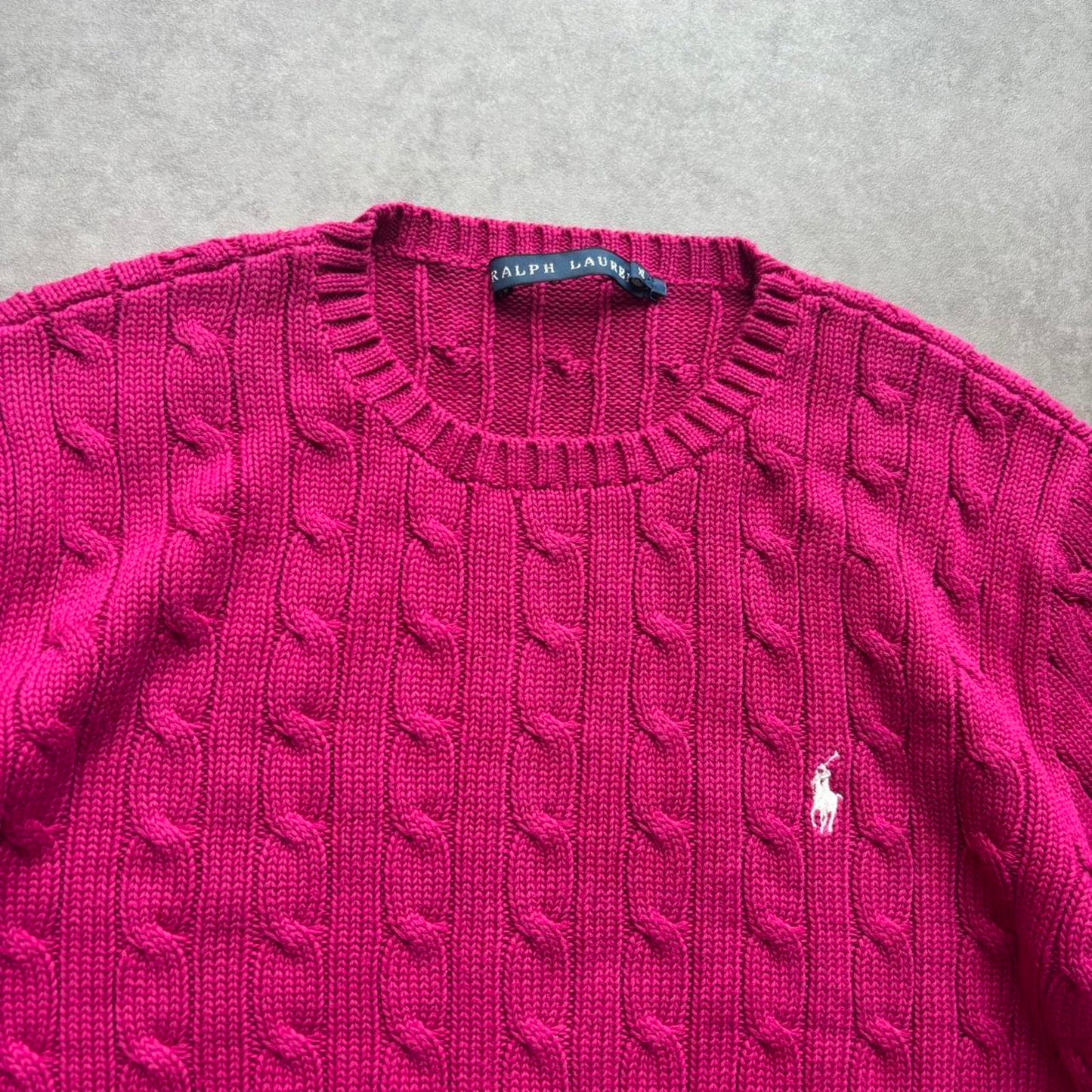 Women's Ralph Lauren Cable Knit Pink (Large)