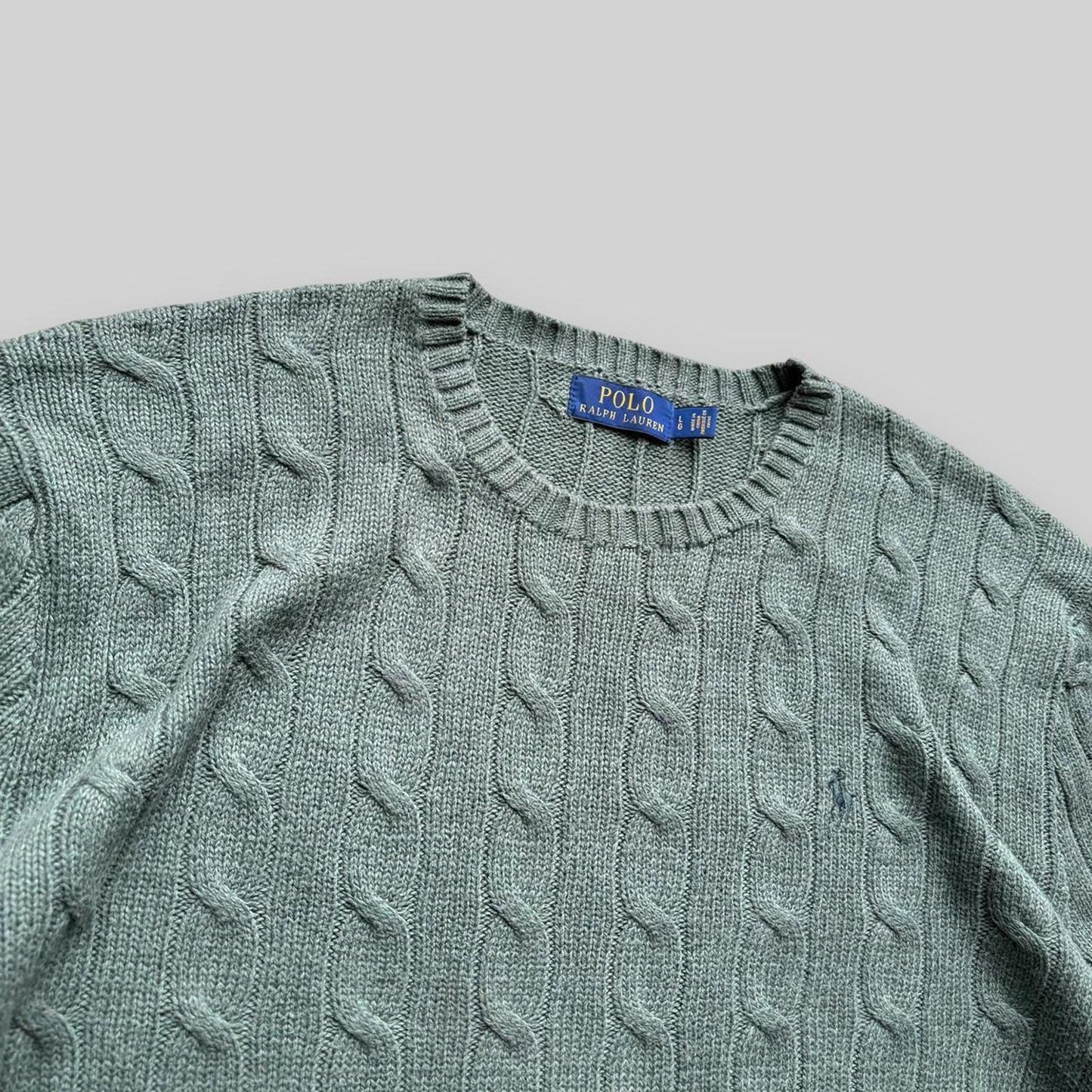 Ralph Lauren Cable Jumper Green (Large)