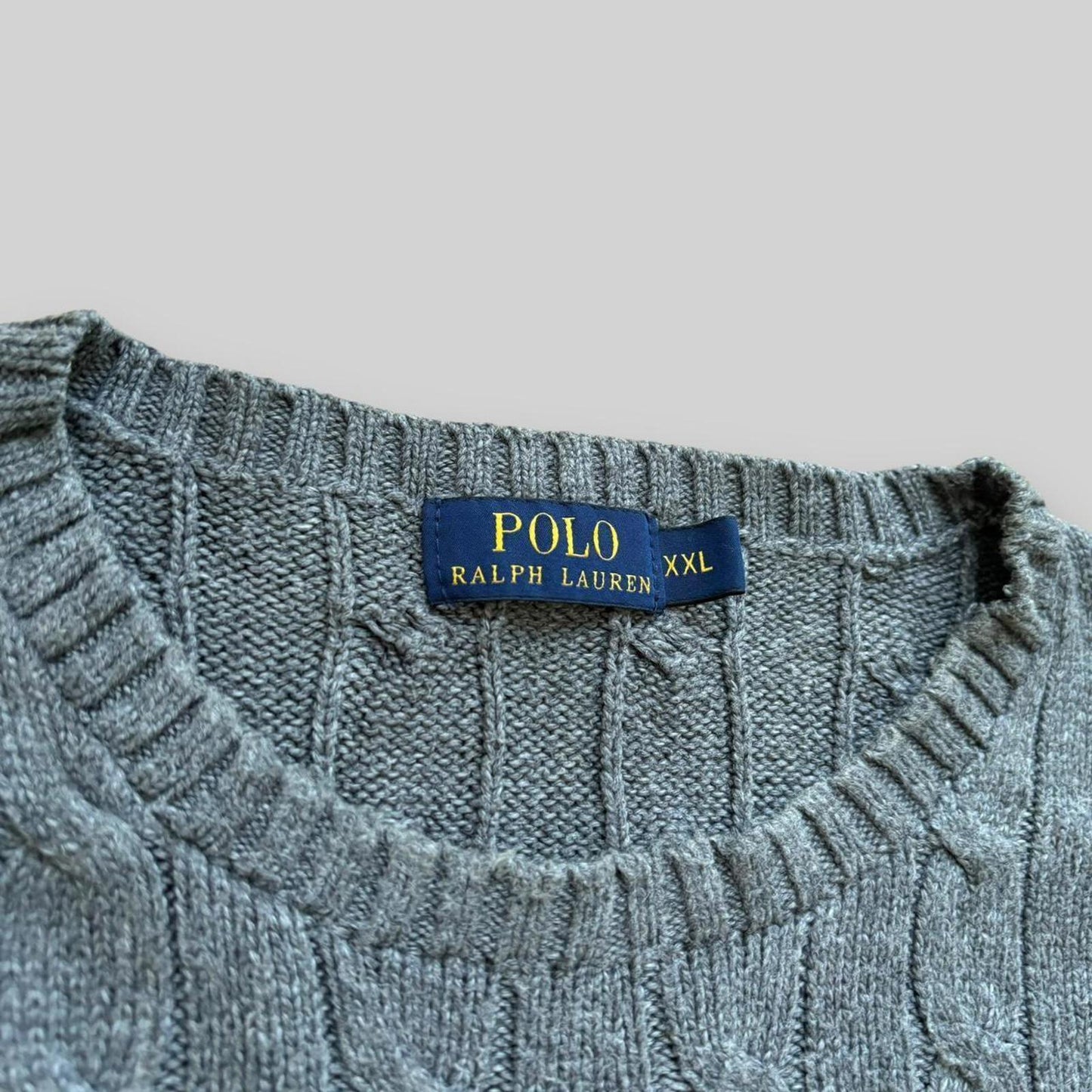 Ralph Lauren Cable Jumper Grey (XXL)