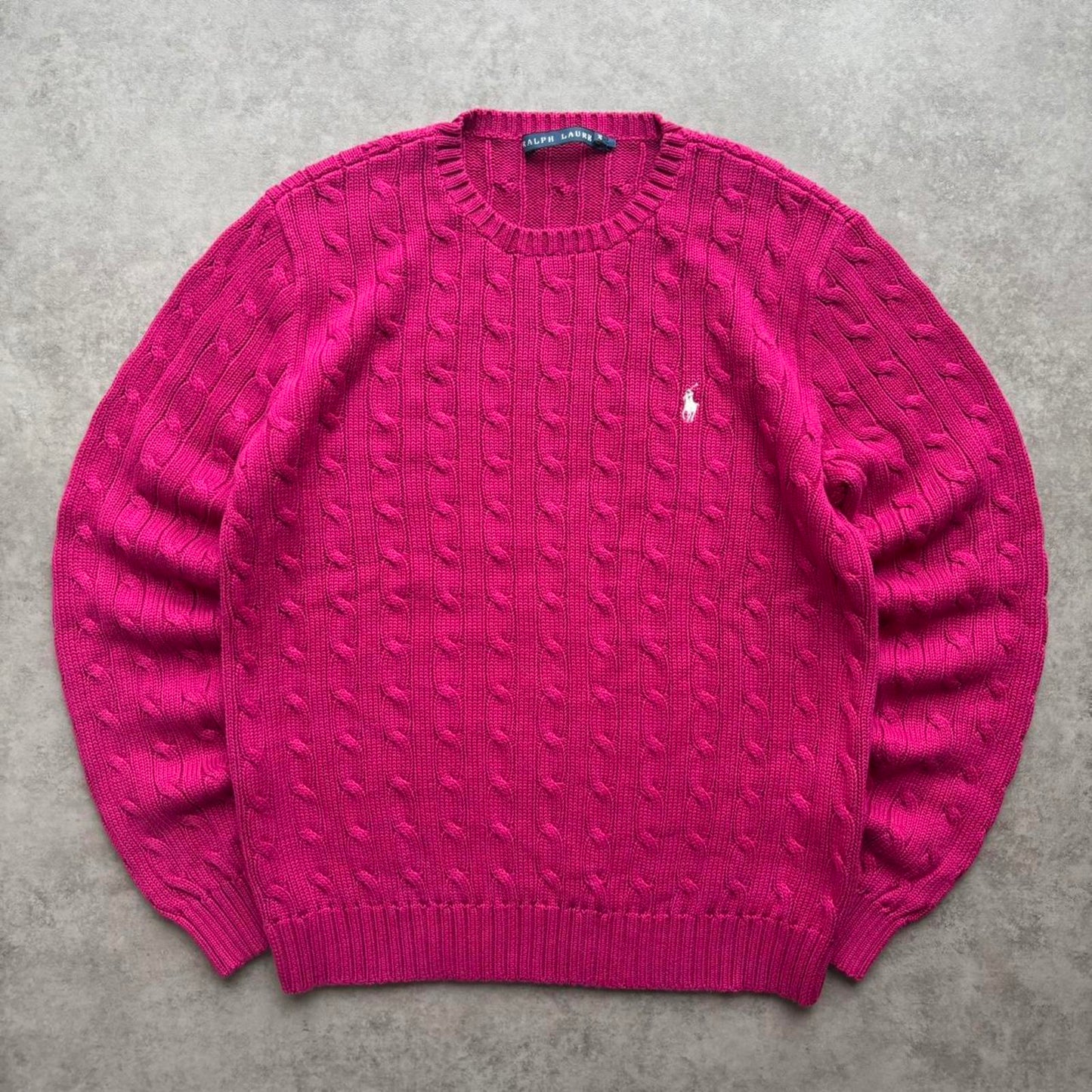 Women's Ralph Lauren Cable Knit Pink (Large)